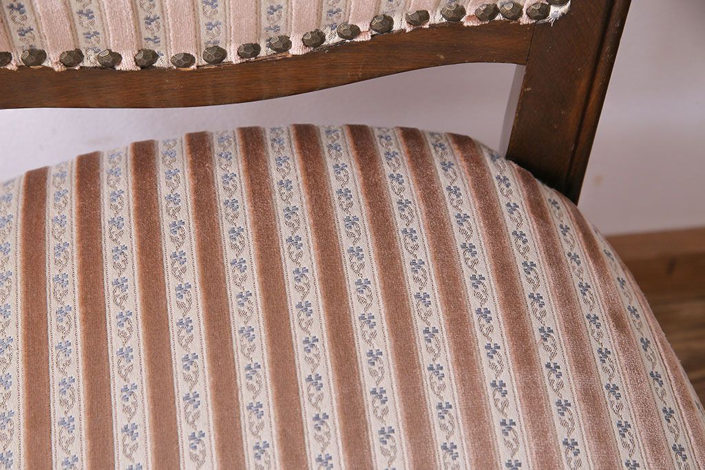 中古　イタリア家具　座り心地のいいクッションシートのダイニングチェア(椅子、ワークチェア)(2)