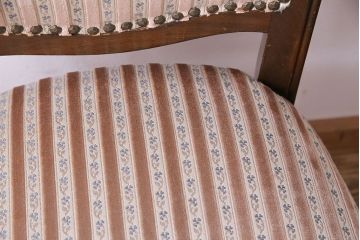 中古　イタリア家具　座り心地のいいクッションシートのダイニングチェア(椅子、ワークチェア)(2)