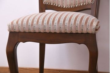 中古　イタリア家具　座り心地のいいクッションシートのダイニングチェア(椅子、ワークチェア)(2)