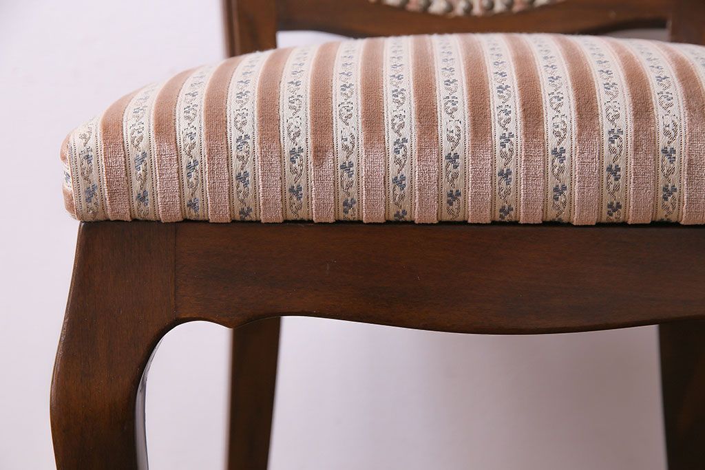 中古　イタリア家具　座り心地のいいクッションシートのダイニングチェア(椅子、ワークチェア)(2)