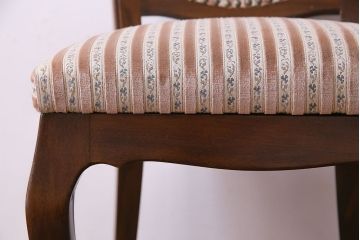 中古　イタリア家具　座り心地のいいクッションシートのダイニングチェア(椅子、ワークチェア)(2)