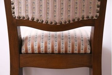 中古　イタリア家具　座り心地のいいクッションシートのダイニングチェア(椅子、ワークチェア)(2)