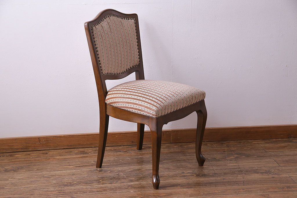 中古　イタリア家具　座り心地のいいクッションシートのダイニングチェア(椅子、ワークチェア)(3)