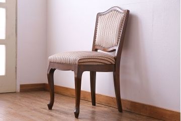 中古　イタリア家具　座り心地のいいクッションシートのダイニングチェア(椅子、ワークチェア)(3)