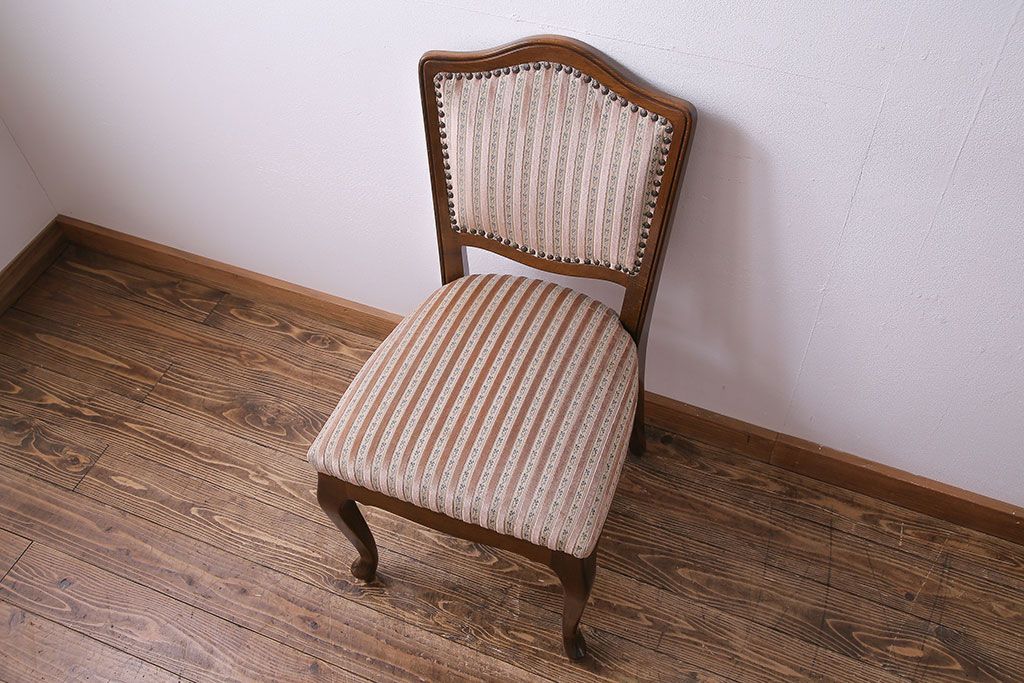 中古　イタリア家具　座り心地のいいクッションシートのダイニングチェア(椅子、ワークチェア)(3)