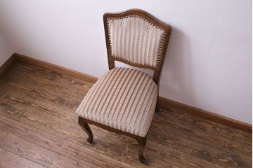 中古　イタリア家具　座り心地のいいクッションシートのダイニングチェア(椅子、ワークチェア)(3)