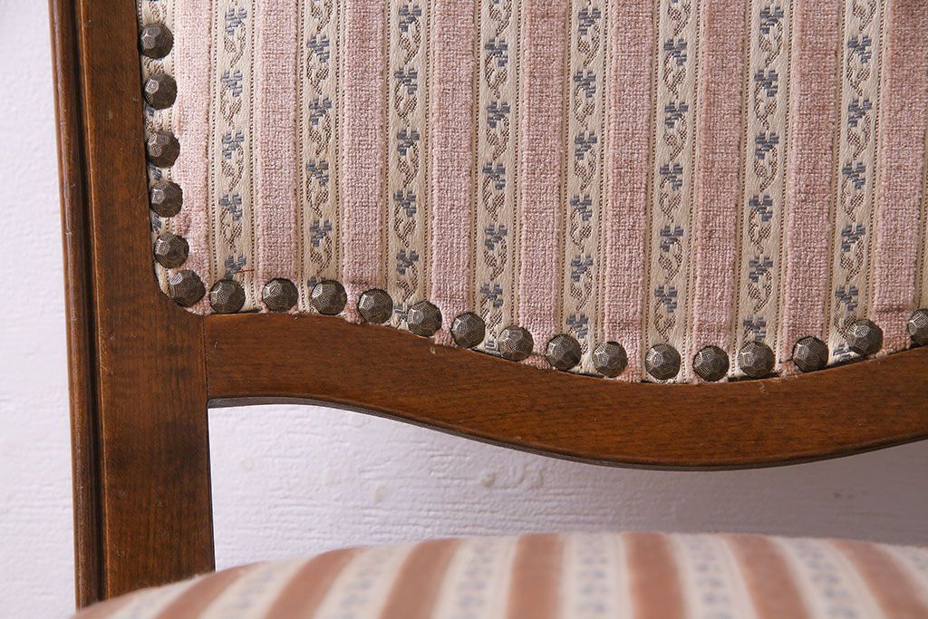 中古　イタリア家具　座り心地のいいクッションシートのダイニングチェア(椅子、ワークチェア)(3)