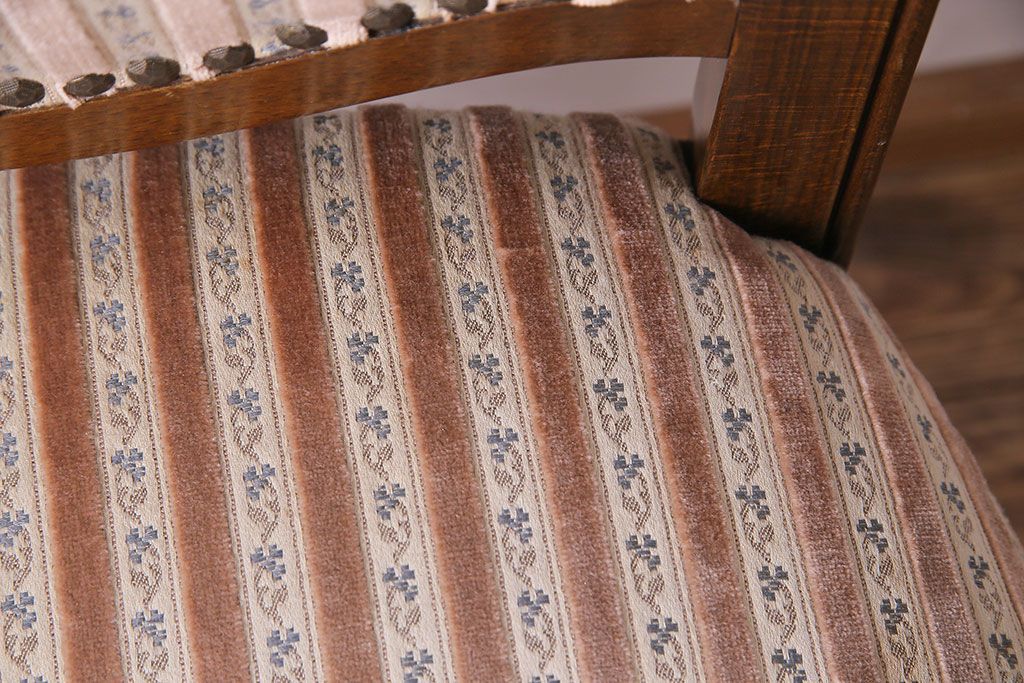 中古　イタリア家具　座り心地のいいクッションシートのダイニングチェア(椅子、ワークチェア)(3)