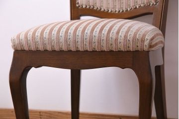 中古　イタリア家具　座り心地のいいクッションシートのダイニングチェア(椅子、ワークチェア)(3)