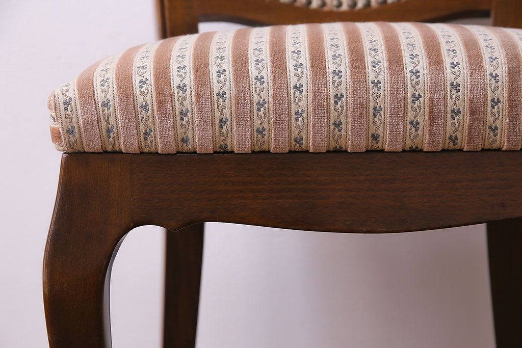 中古　イタリア家具　座り心地のいいクッションシートのダイニングチェア(椅子、ワークチェア)(3)