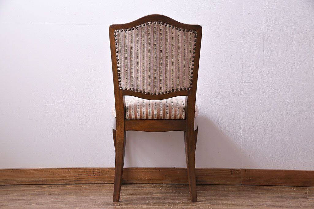 中古　イタリア家具　座り心地のいいクッションシートのダイニングチェア(椅子、ワークチェア)(3)