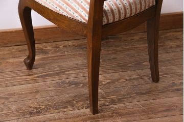 中古　イタリア家具　座り心地のいいクッションシートのダイニングチェア(椅子、ワークチェア)(3)