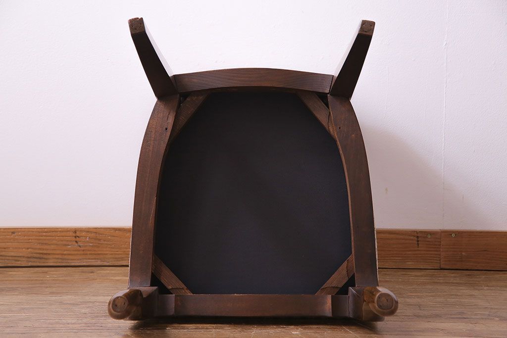 中古　イタリア家具　座り心地のいいクッションシートのダイニングチェア(椅子、ワークチェア)(3)