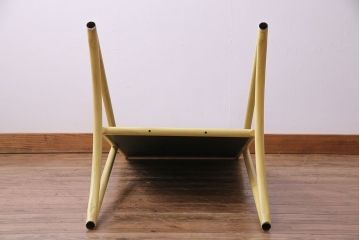 アンティーク雑貨　ペイント家具　ナチュラルカラーがペイントされたレトロなブラックボード(黒板)(1)