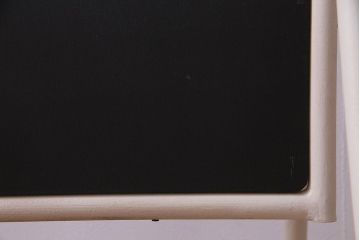 アンティーク雑貨　ペイント家具　ナチュラルカラーがペイントされたレトロなブラックボード(黒板)(3)