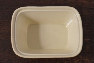 アンティーク雑貨　イギリス　MASON CASH(メイソンキャッシュ)　バターケース(チーズディッシュ、洋食器)