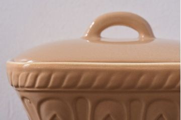 アンティーク雑貨　イギリス　MASON CASH(メイソンキャッシュ)　バターケース(チーズディッシュ、洋食器)
