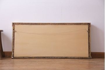 アンティーク雑貨　イタリア家具　豪華なフレームが魅惑的なアンティークミラー(鏡)