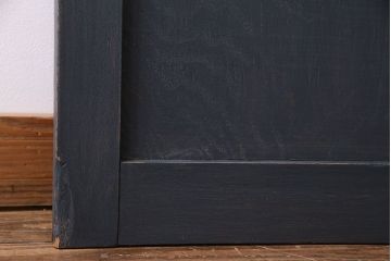 ペイント家具　色ガラス入り!十字の格子がおしゃれなガラス戸(引き戸、建具)