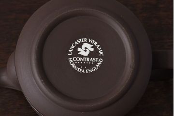 アンティーク雑貨　イギリスビンテージ　HORNSEA(ホーンジー) CONTRAST(コントラスト) ティーポット(コーヒーポット)