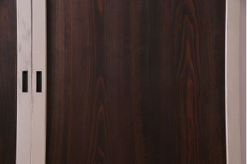 ペイント家具　カフェラテのような色づかいの木製引き戸2枚組(板戸、建具)