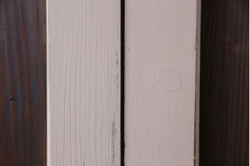 ペイント家具　カフェラテのような色づかいの木製引き戸2枚組(板戸、建具)