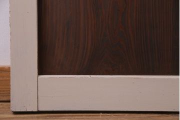 ペイント家具　カフェラテのような色づかいの木製引き戸2枚組(板戸、建具)