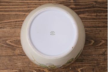 アンティーク雑貨　オールドノリタケ(則武・日陶)　ヤジロベー印　イエローローズ　火鉢
