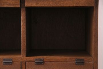 レトロ家具　昭和レトロ　古材使用　3×2マス　パタパタ扉付きのおしゃれなキャビネット(下駄箱、収納棚)
