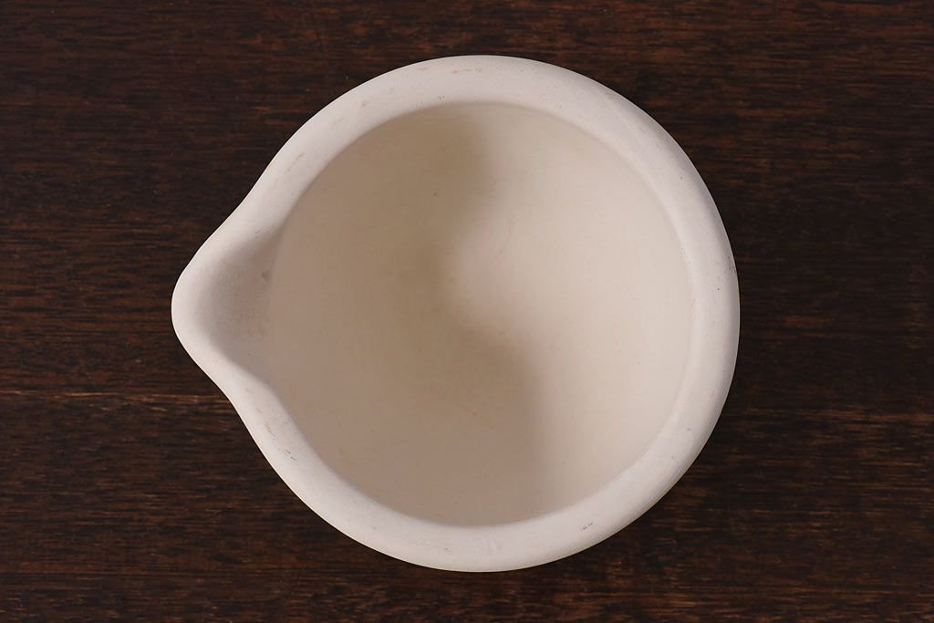 アンティーク雑貨　イギリス　MASON CASH(メイソンキャッシュ)　素焼きの風合いが魅力の磁器製スパイスマッシャー(乳鉢・乳棒)セット