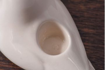 アンティーク雑貨　イギリス製　陶器製　鳥のモチーフのキャンドルスタンド(ろうそく立て)