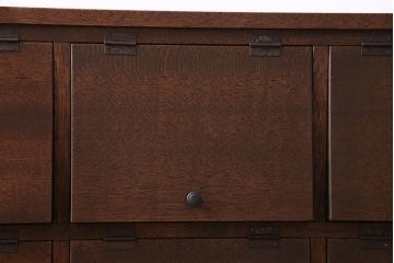 アンティーク家具　アンティーク　古材使用　2×3マス　ころんとした取っ手がかわいらしいパタパタ収納棚(マス目棚、戸棚)
