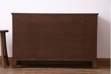 アンティーク家具　アンティーク　古材使用　2×3マス　ころんとした取っ手がかわいらしいパタパタ収納棚(マス目棚、戸棚)