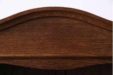 アンティーク家具　イギリスアンティーク　オーク材　シックな細身のブックケース(本棚、陳列棚、収納棚)