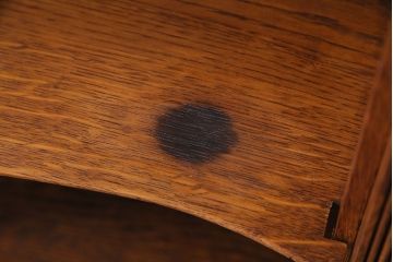 アンティーク家具　イギリスアンティーク　オーク材　シックな細身のブックケース(本棚、陳列棚、収納棚)