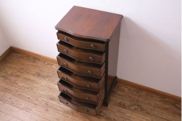 アンティーク家具　イギリス製　マホガニー材　上質な雰囲気のチェスト(サイドチェスト、引き出し)