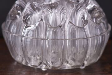 アンティーク雑貨　イギリス　涼しげな雰囲気漂うガラス製フラワーホルダー(ペン立て)