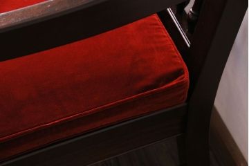 中古美品　松本民芸家具　D型布張り椅子(ベンチ、ソファ)(定価約55万円)