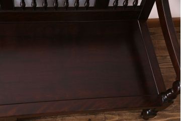 中古美品　松本民芸家具　D型布張り椅子(ベンチ、ソファ)(定価約55万円)