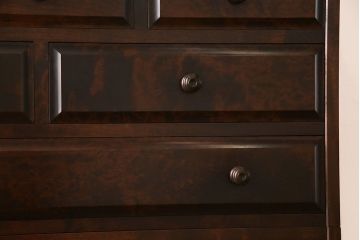 中古　北海道民芸家具　シックな雰囲気漂う2段重ねチェスト(整理タンス、引き出し)