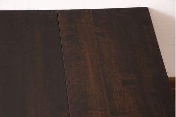 中古　北海道民芸家具　#430　洗練されたデザインのバタフライ卓(ダイニングテーブル、エクステンションテーブル)(定価約20万円)