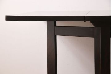 中古　北海道民芸家具　#430　洗練されたデザインのバタフライ卓(ダイニングテーブル、エクステンションテーブル)(定価約20万円)