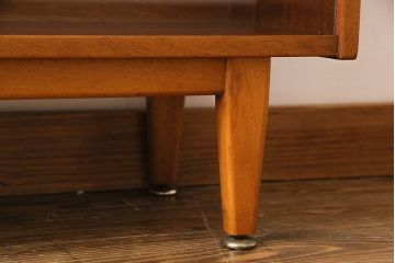 北欧家具　チーク材　明るい色味のブックケース(本棚、陳列棚、収納棚)