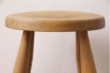 イギリスアンティーク　柔らかな色合いが魅力のハイスツール(イス、チェア、花台)