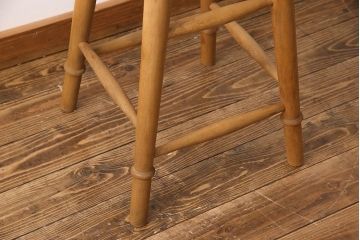 イギリスアンティーク　柔らかな色合いが魅力のハイスツール(イス、チェア、花台)