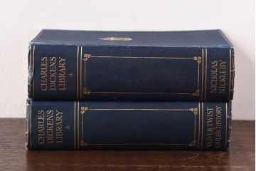 アンティーク雑貨　イギリスアンティーク　CHARLES DICKENS(チャールズ・ディケンズ)　本(洋書、英字本、小説)2冊セット(1)