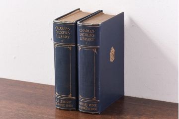アンティーク雑貨　イギリスアンティーク　CHARLES DICKENS(チャールズ・ディケンズ)　本(洋書、英字本、小説)2冊セット(2)