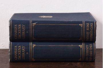 アンティーク雑貨　イギリスアンティーク　CHARLES DICKENS(チャールズ・ディケンズ)　本(洋書、英字本、小説)2冊セット(2)