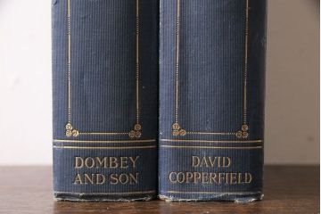 アンティーク雑貨　イギリスアンティーク　CHARLES DICKENS(チャールズ・ディケンズ)　本(洋書、英字本、小説)2冊セット