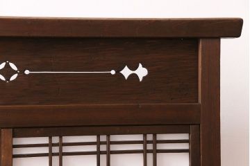 アンティーク雑貨　和製アンティーク　情緒あふれる障子戸付き衝立(パーテーション、仕切り)